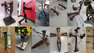 old rustic railroad spike decoration ideas @JDwoodcraftandidea