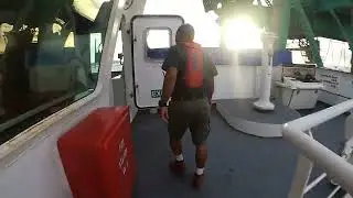 Pilot shadow on MV Manukai