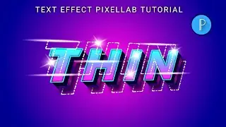 Thin 3D Glow Text Effect pixellab | 3d glow text effect in pixellab | text effect pixellab