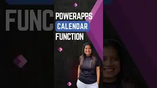 Calendar function in Canvas Apps 