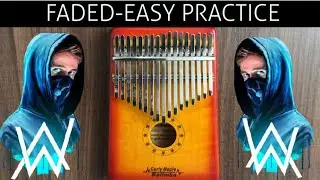 ALAN WALKER FADED Kalimba Tutorial - Kalimba Tabs- Easy Practice