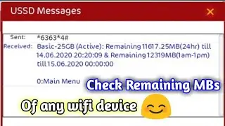 How to check remaining data of jazz 4g wifi device||how to check remaining mbs of jazz4G wifi device