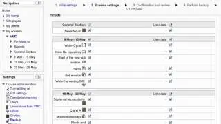 Moodle - Course backups