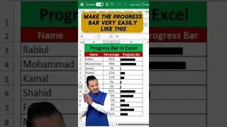 Excel Pro Trick: Amazing progress bar in Excel || #exceltips  #ytshorts
