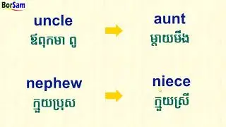 ពាក្យទាក់ទងនឹងគ្រួសារជាភាសាអង់គ្លេស | Family ​​​ in English