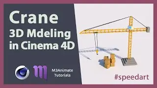 Crane 3D modeling tutorial in Cinema4D - speed art