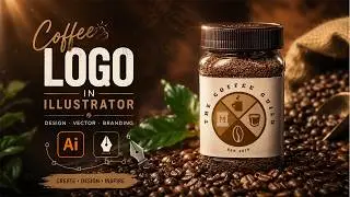 Design a Professional Coffee Logo in Adobe Illustrator|Premium Coffee Logo from Scratch