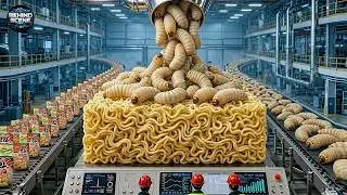 How Millions of Fatty Worms Are Processed into Instant Noodles