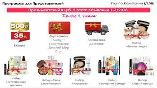 НОВАЯ ПРОГРАММА ПРЕЗИДЕНТСКОГО КЛУБА С 7 КАТ ПО 12 КАТ 2018