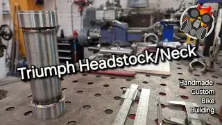 Handmade Triumph Pt1 Neck Headstock Custom Bike Building ##chopper #Triumph #Handmade