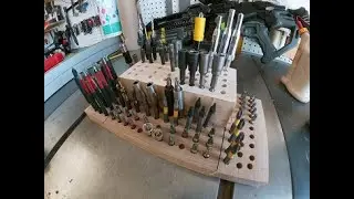 scrap wood project simple drill driver bit storage/organizer