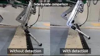 Detection and localization of shin collisions and reactive actions in quadruped robots