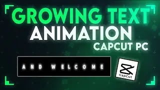 Growing Text Animation Inside CapCut PC