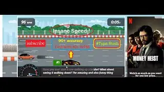 Typing With The Speed Of 80+ Speed In Type Rush!