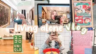 Living alone vlog🌷 | found a good places to eat, croissant, spicy ramen, shopping
