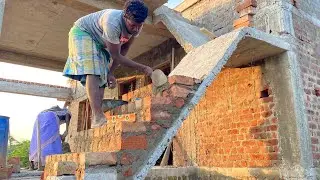 Stairs Construction_Techniques of OutSide BrickStairs Properly build with cement|Stairs Design
