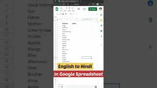 How to use Translate in Google Spreadsheet.