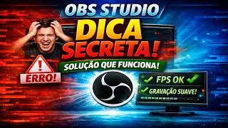 obs studio travando na gravação 2020