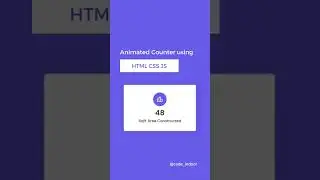 Animated counter using HTML, CSS and JavaScript