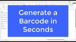 How to Create a Barcode in Excel