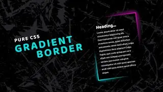 Pure CSS Gradient Border | Encrypted Code