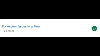 Flow Troubleshooting Fix Access Issues in a Flow Unit Trailhead Solution 