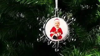 Light Up Photo Snowflake Ornament