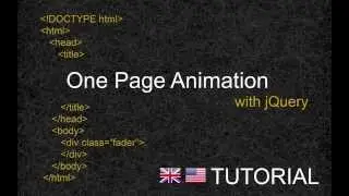One Page Animation with jQuery - Tutorial [ENG]