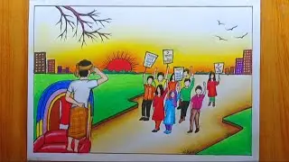কোটা আন্দোলন ছবি আকাঁ | Quota Andolan Drawing || আর্ট প্রতিযোগিতার জন্য