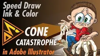 Speed Draw, Ink and Color in Illustrator - Ice Cream Catastrophe