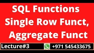 3.1 SQL Functions | Single Row | Aggregate | Analytic Functions