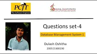 Questions set 04 | Database Management System | Java Institute | Dulash Oshitha