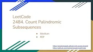 【每日一题】LeetCode 2484. Count Palindromic Subsequences