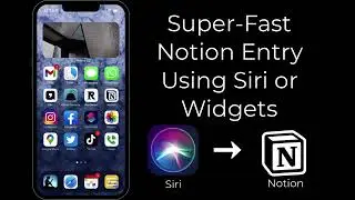 Siri to Notion widget - works with Apple watch, iOS, and Mac