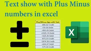 Text show with Plus Minus numbers in excel | Excel Expert Bangladesh