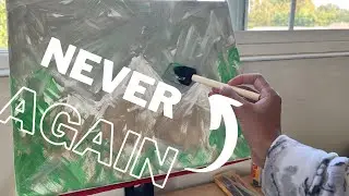I tried TRADITIONAL PAINTING for the first time!! (aesthetic paint)
