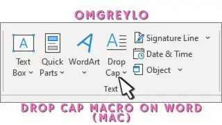 DROP CAP MACROS ON WORD (MAC) | #FANFICBOOKBINDING