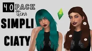PACK CABELOS FEMININOS - Simpliciaty || The Sims 4 (40 Itens)