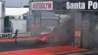 Diesel Drag Truck Burnout @ Santa Pod Main Event