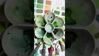 How to Mix Greens in Watercolour #shorts #watercolorpainting #colormixing  #watercolor #landscape