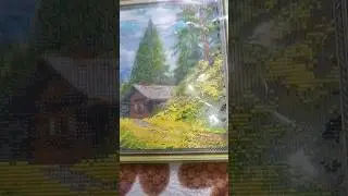 Выкладываю "А"шки, уже видно пейзаж #diamondpainting