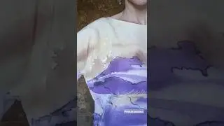 Ручная роспись ткани #art #художник #fashion #росписьодежды #росписьшелка