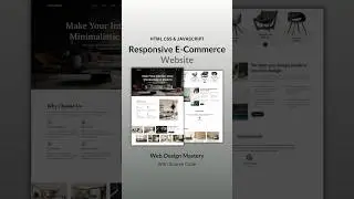 E-Commerce Landing Page Using HTML CSS & JavaScript  #webdevelop #htmlcsstutorial #webdesign