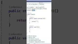 C# ile Metodlar | Methods | 