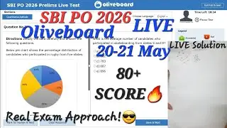 OLIVEBOARD SBI PO 2026_LIVE Mock 20-21 MAY | 80+ SCORE🔥😎| Share Your Score✍️📝 | 