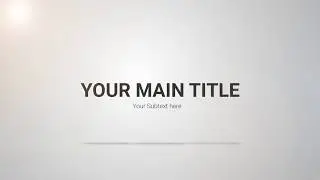 Premiere Pro Templates - Clean Title Reveal