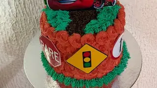 Decoração de bolo; Relâmpago mcqueen