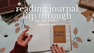 Reading journal flip through | all the book spreads I made in 2021 | scrapbook | bullet journal