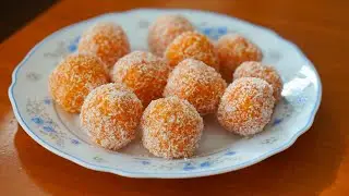 Trufas de Coco - 3 ingredientes (COCO, ZANAHORIA, AZÚCAR)