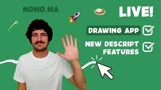 Live 59 · Drawing App React Component & Descript's New Dynamic Text Markers, Transcript & Speaker